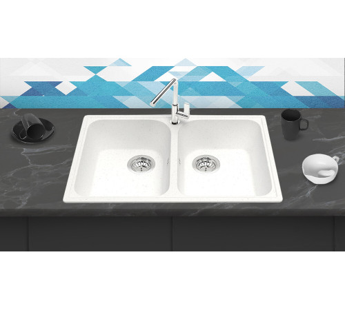 Кухонная мойка Berge BR-7322 белый