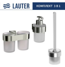 Набор аксессуаров для ванной Lauter 21TS3016 + 21TS3020 + 21TS3022 Chrome, 3 предмета