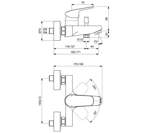 Смеситель Ideal Standard Ceraflex B1721AA