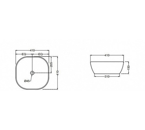 Умывальник Jaquar JDS-WHM-25911