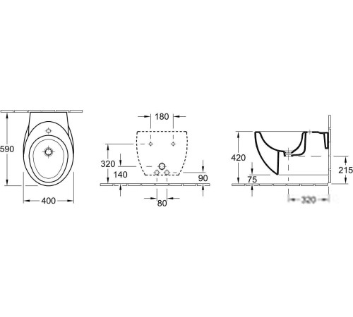 Биде Villeroy & Boch Aveo new generation [741100R1]