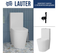 Унитаз напольный Lauter W76 P-TRAP 21122761 + гигиенический душ Mist 21TZ222MB горизонтальный выпуск