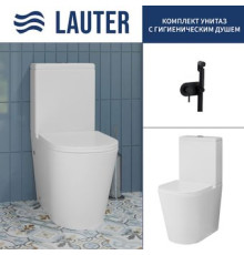 Унитаз напольный Lauter W76 P-TRAP 21122761 + гигиенический душ Mist 21TZ222MB горизонтальный выпуск