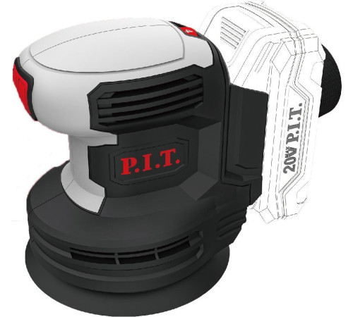 Эксцентриковая шлифмашина P.I.T. PDS20H-125A Solo без АКБ