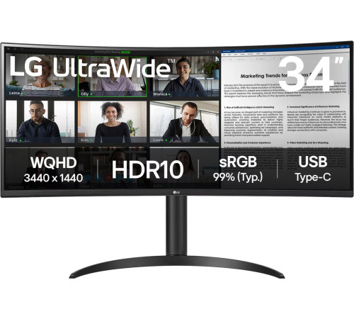 Монитор LG UltraWide 34WR55QK-B