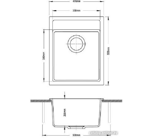 Кухонная мойка Longran Ultra ULS400.500 арена