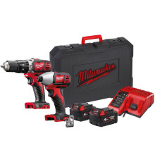 Milwaukee M18 BPP2C-402C 4933443552 шуруповерт, винтоверт, 2 АКБ, кейс