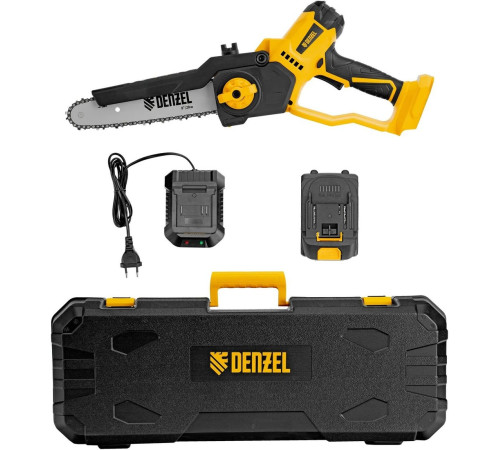Аккумуляторная пила Denzel СCS-200BL с 1-им АКБ, кейс