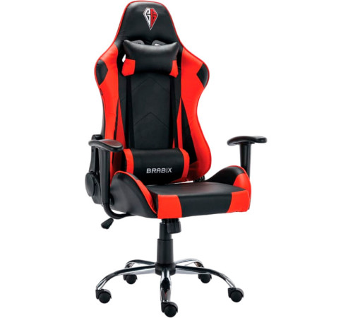 Игровое геймерское кресло Brabix Hunter Gm-130 532797 черный/красный