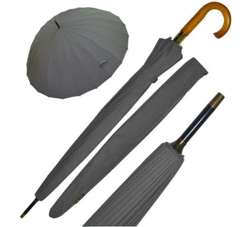 Зонт-трость Ame Yoke L65-24CH серый