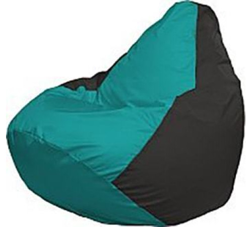 Кресло-мешок Flagman Груша Медиум Г1.1-283 бирюзовый/чёрный