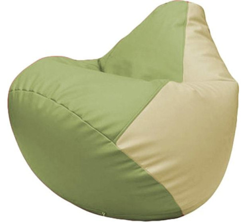 Кресло-мешок Flagman Груша Макси Г2.3-1910 оливковый/светло-бежевый
