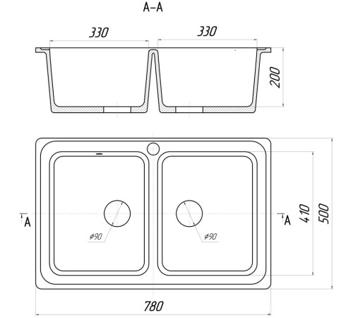 Кухонная мойка Gerhans C02 графит