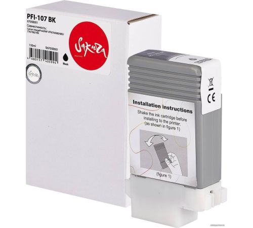 Картридж Sakura Printing SI6705B001 аналог Canon PFI-107 BK