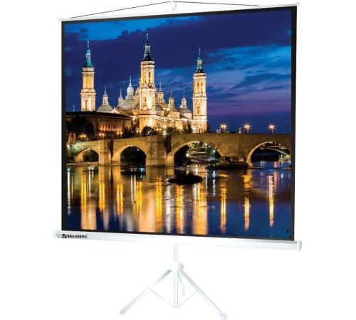 Проекционный экран BRAUBERG Tripod 1:1 200x200 236731