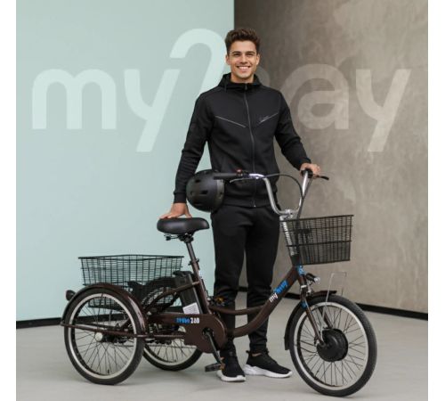 Электровелосипед MyWay Trike 350 Max 24 р.15 черный