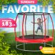 Батут Sundays Favorite Premium 6FT красный, с сеткой