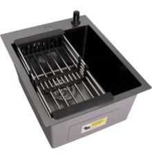 Кухонная мойка Wisent WS-34050BD/GER013 с сифоном, дозатором и коландером