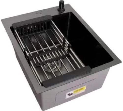 Кухонная мойка Wisent WS-34050BD/GER013 с сифоном, дозатором и коландером