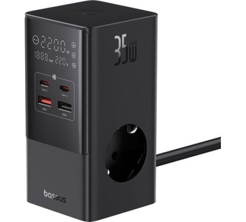 Сетевое зарядное Baseus PowerCombo Tower PowerStrip 3AC2+U2+С 35W CCGAN35-S3ACE