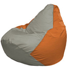 Кресло-мешок Flagman Груша Мини L Г0.1-342 серый/оранжевый