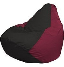 Кресло-мешок Flagman Груша Медиум Г1.1-394 черный/бордовый