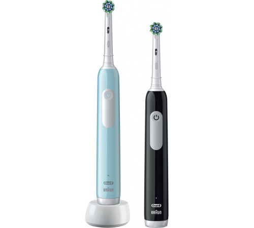 Комплект зубных щеток Oral-B Pro Series 1 D305.523.3H 2 шт, черный/бирюзовый