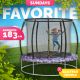 Батут Sundays Favorite Premium 6FT смайл, с сеткой