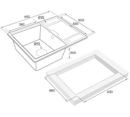 Кухонная мойка Paulmark Weimar PM216550-BE