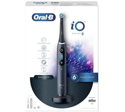Электрическая зубная щетка Oral-B iO 8n черный, 1 насадка
