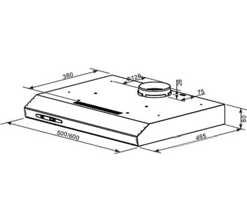 Кухонная вытяжка HOMSair Horizontal 50 белый