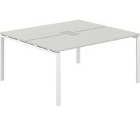 Офисный стол Norden 160х143.8х75 SG.246.SH.63.WH белый/серый бархат