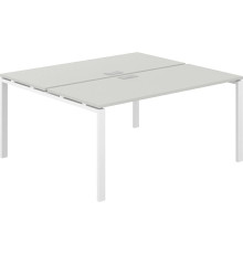 Офисный стол Norden 160х143.8х75 SG.246.SH.63.WH белый/серый бархат
