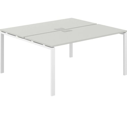 Офисный стол Norden 160х143.8х75 SG.246.SH.63.WH белый/серый бархат