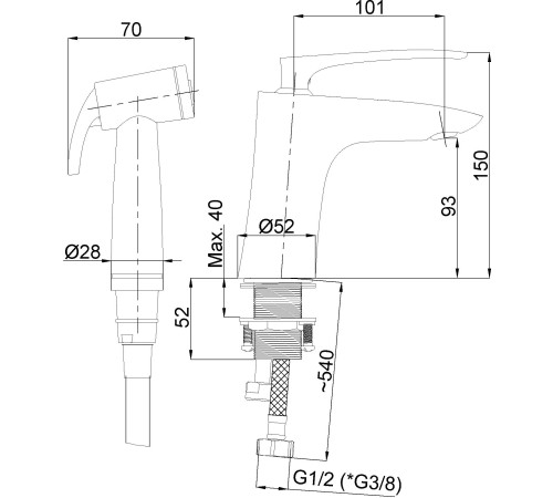 Смеситель Rubineta Aero-17 N