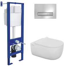 Унитаз подвесной Berges Wasserhaus Ego X Rimless 043356 с сиденьем