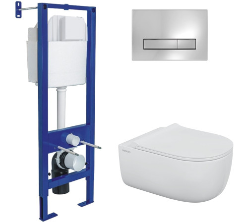 Унитаз подвесной Berges Wasserhaus Ego X Rimless 043356 с сиденьем