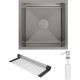 Кухонная мойка Roxen Uno 560210-44 440*440 сатин под столешницу с ролл-матом и дозатором