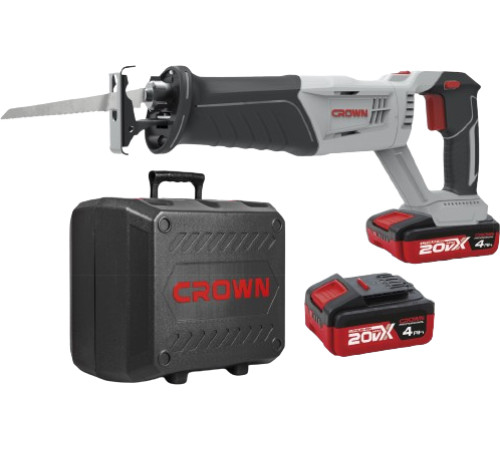 Сабельная пила Crown CT25007HX-4 BMC с 2-мя АКБ, кейс
