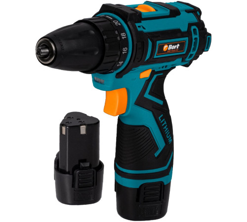 Дрель-шуруповерт Bort BAB-12x2Li-FD с 2-мя АКБ