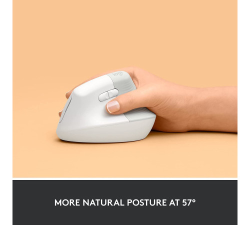 Вертикальная мышь Logitech Lift белый