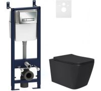 Унитаз подвесной Lauter Magdeburg 21103EC + AM.PM I012703.0251 черный матовый