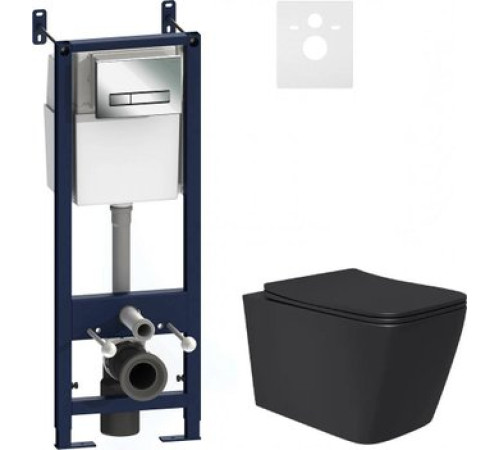 Унитаз подвесной Lauter Magdeburg 21103EC + AM.PM I012703.0251 черный матовый