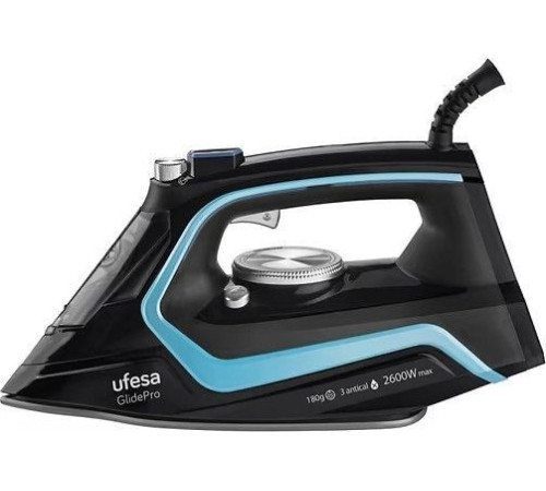 Утюг Ufesa PV2600 GlidePro черный/голубой