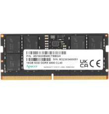 Оперативная память Apacer 16ГБ DDR5 SODIMM 4800 МГц AS16GHB48CTBBGH