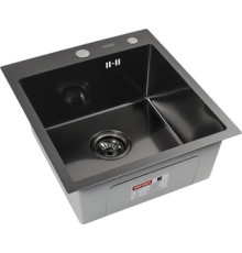 Кухонная мойка ARFEKA ECO AR 450*500 BLACK PVD NANO DECOR MILLET GRAINS