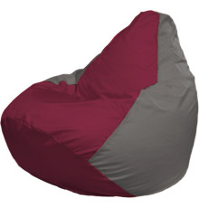 Кресло-мешок Flagman Груша Макси Г2.1-303 серый/бордовый