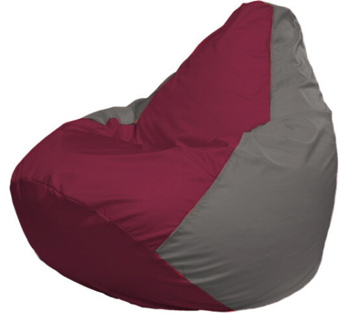 Кресло-мешок Flagman Груша Макси Г2.1-303 серый/бордовый