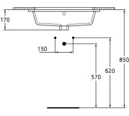 Умывальник Ideal Standard Strada K077901 59.5x44