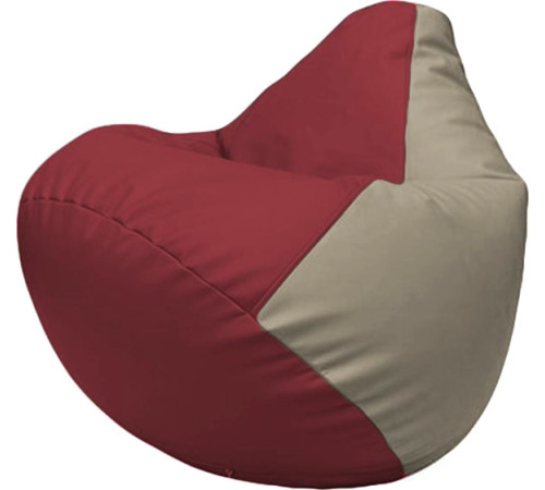 Кресло-мешок Flagman Груша Макси Г2.3-2102 бордовый/светло-серый